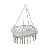 2 Person Hanging Hammock Chair with Cushion Macrame Swing