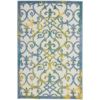 Aloha Indoor/Outdoor Ivory Blue 2'8" x 4' Area Rug, (3x4)