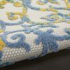 Aloha Indoor/Outdoor Ivory Blue 2'8" x 4' Area Rug, (3x4)