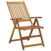 Patio Reclining Chairs 3 pcs Solid Acacia Wood