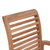 Dining Chairs 8 pcs with Cream White Cushions Solid Teak Wood