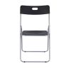 4Pcs Plastic Folding Chairs Comfortable Event Chairs Modern Party Chairs Lightweight Durable Foldable Chair for Home Office Outdoor Indoor, Black