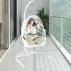 Hanging Egg Chair with Stand Indoor/Outdoor, Swinging Hammock Chair for Bedroom, Outside, Patio and Porch