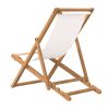 Deck Chair Teak 22.1"x41.3"x37.8" Cream