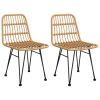 Patio Chairs 2 pcs 18.9"x24.4"x33.1" PE Rattan