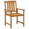 Patio Chairs with Cushions 4 pcs Solid Acacia Wood