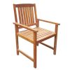 Patio Chairs 2 pcs Solid Acacia Wood Brown