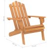 Patio Adirondack Chair with Footrest Solid Wood Acacia