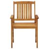 Patio Chairs 4 pcs Solid Acacia Wood