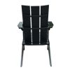 Wood Outdoor Modern Adirondack Chair, Black Color