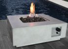 Living Source International Fiber Reinforced Concrete Propane/Natural Gas Fire Pit table (Concrete)