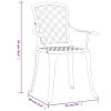 Patio Chairs 6 pcs Cast Aluminum White