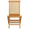 Folding Patio Chairs 8 pcs Solid Teak Wood