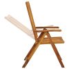 Patio Reclining Chairs 3 pcs Solid Acacia Wood