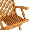 Folding Patio Chairs 4 pcs Solid Teak Wood