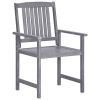 Patio Chairs 4 pcs Solid Acacia Wood Gray