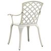 Patio Chairs 4 pcs Cast Aluminum White