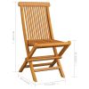 Patio Chairs with Cream Cushions 6 pcs Solid Teak Wood