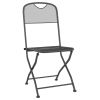 Folding Patio Chairs 4 pcs Expanded Metal Mesh Anthracite