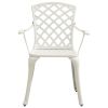 Patio Chairs 6 pcs Cast Aluminum White