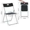 4Pcs Plastic Folding Chairs Comfortable Event Chairs Modern Party Chairs Lightweight Durable Foldable Chair for Home Office Outdoor Indoor, Black