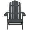 Patio Adirondack Chair with Table HDPE Anthracite