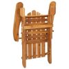 Patio Adirondack Chair with Footrest Solid Wood Acacia