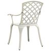 Patio Chairs 6 pcs Cast Aluminum White