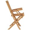 Folding Patio Chairs 3 pcs Solid Teak Wood