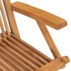 Folding Patio Chairs 3 pcs Solid Teak Wood