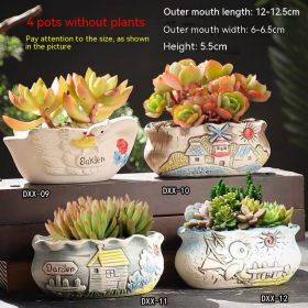 Ceramic Large Diameter Succulent Flowerpot (Option: 69Style-Ceramic)