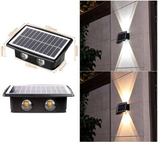 Solar Outdoor Wall Lights Waterproofing (Option: 4LED whitelight X warmlight)