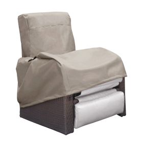 Outdoor Protective Cover;  Outdoor Patio Furniture Chair Protective Storage Cover;  Durable and Water Protected Outdoor Armchair Cover (Color: Khaki)