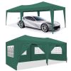 10 x 20 ft Heavy Duty Awning Canopy Pop Up Gazebo Marquee Party Wedding Event Tent with 6 Removable Sidewalls & Carry Bag