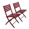 Outdoor Folding Chair Set of 2 All Weather Aluminum Patio Chairs