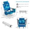 2 Pack 5-Position Outdoor Folding Backpack Beach Table Chair Reclining Chair Set