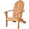 Wooden Outdoor Lounge Chair with Ergonomic Design for Yard and Garden