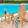 Wooden Outdoor Lounge Chair with Ergonomic Design for Yard and Garden