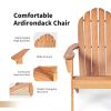 Wooden Outdoor Lounge Chair with Ergonomic Design for Yard and Garden