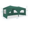 10 x 20 ft Heavy Duty Awning Canopy Pop Up Gazebo Marquee Party Wedding Event Tent with 6 Removable Sidewalls & Carry Bag