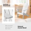 Wooden Outdoor Lounge Chair with Ergonomic Design for Yard and Garden