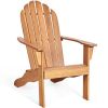 Wooden Outdoor Lounge Chair with Ergonomic Design for Yard and Garden