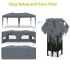 10 x 20 ft Heavy Duty Awning Canopy Pop Up Gazebo Marquee Party Wedding Event Tent with 6 Removable Sidewalls & Carry Bag