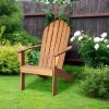 Wooden Outdoor Lounge Chair with Ergonomic Design for Yard and Garden