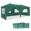 10 x 20 ft Heavy Duty Awning Canopy Pop Up Gazebo Marquee Party Wedding Event Tent with 6 Removable Sidewalls & Carry Bag