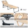 Folding Chaise Lounge Chair Bed Adjustable Outdoor Patio Beach