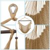 Caribbean Large Hammock Chair Swing Seat Hanging Chair with Tassels Tan  XH