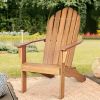 Wooden Outdoor Lounge Chair with Ergonomic Design for Yard and Garden