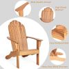 Wooden Outdoor Lounge Chair with Ergonomic Design for Yard and Garden