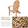 Wooden Outdoor Lounge Chair with Ergonomic Design for Yard and Garden